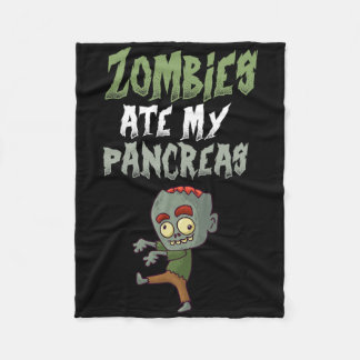 Zombies åt min bukspottkörtel T1d Typ 1 Diabetes T Fleecefilt