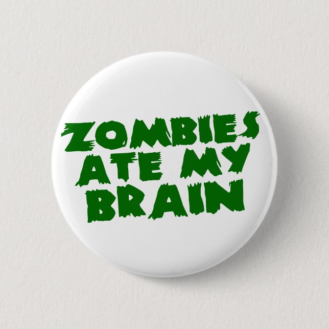 Zombies åt min hjärna knapp (Framsida)