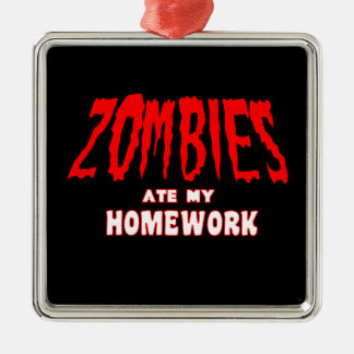 Zombies åt min läxa julgransprydnad metall