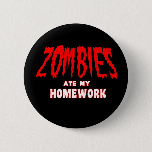 Zombies åt min läxa knapp (Framsida)
