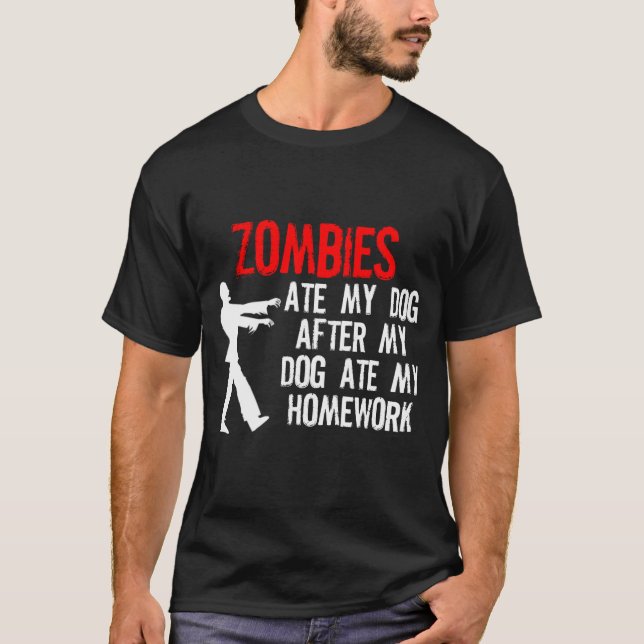 Zombies åt min läxa och min hund tröja (Framsida)