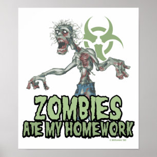 Zombies Ate Min hemläxa Poster