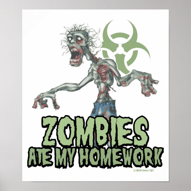 Zombies Ate Min hemläxa Poster (Framsidan)