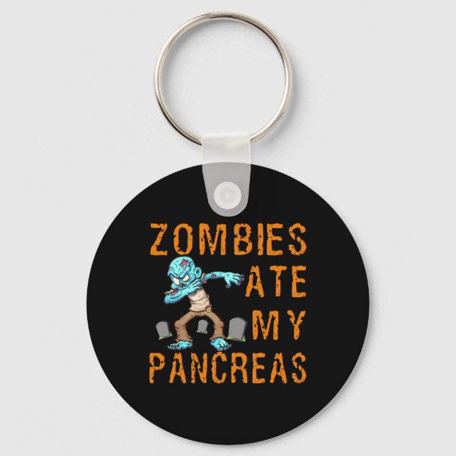 Zombies Ate My Pancreas - Fun Diabetes  Nyckelring (Framsida)