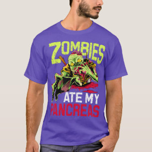 Zombies Ate My Pancreas Funny Diabetes T Shirt