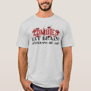 Zombies äter hjärnor, republikaner är den säkr tee