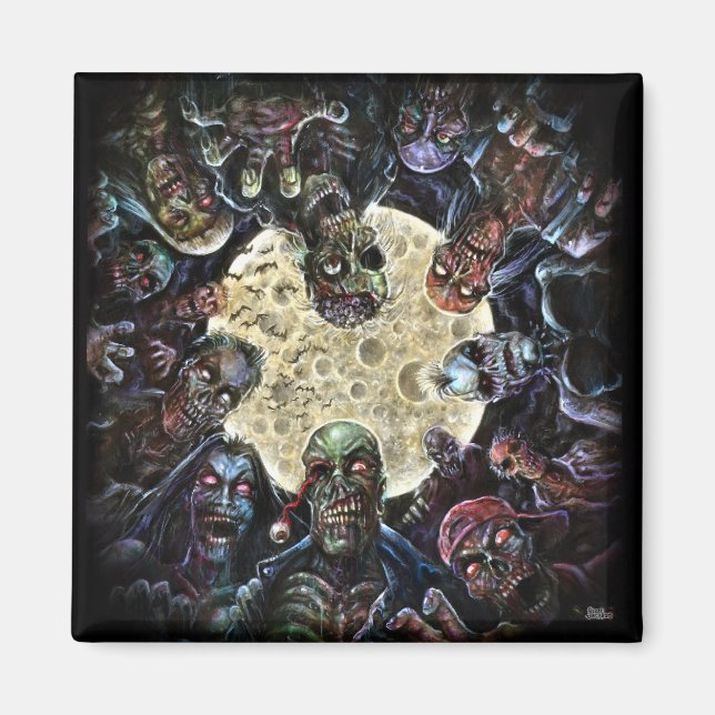 Zombies Attack (Zombie Horde) Magnet (Framsidan)