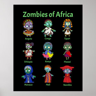 Zombies av Afrika Poster