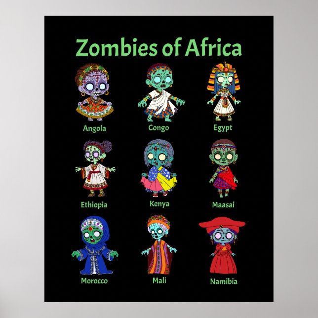 Zombies av Afrika Poster (Framsidan)