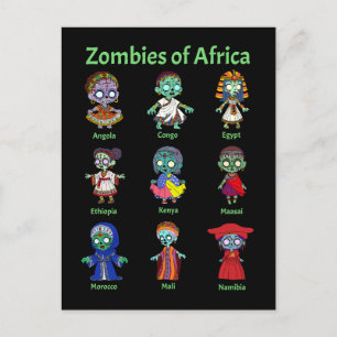 Zombies av Afrika Vykort