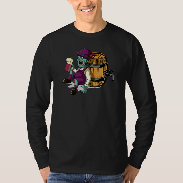 Zombies blodade ölblodsdricksmonstret Hallo T Shirt (Framsida)