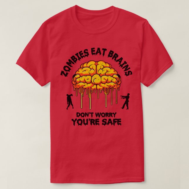Zombies Eat Brains 1 T Shirt (Design framsida)