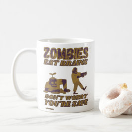 ZOMBIES EAT BRAINS BEKLAGAR INTE ATT DU ÄR SÄKER L KAFFEMUGG