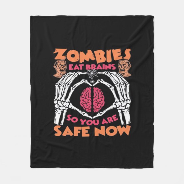 Zombies Eat Brains Classic Fleecefilt (Framsidan)