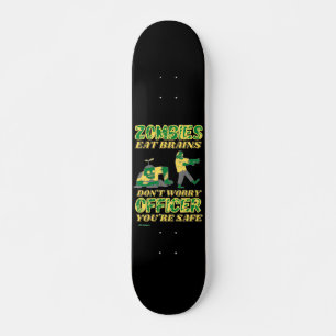 "ZOMBIES EAT BRAINS..." MINI SKATEBOARD BRÄDA 18,5 CM