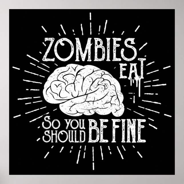 Zombies Eat Brains Poster (Framsidan)