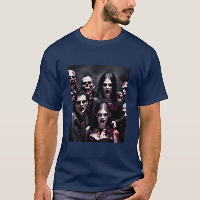 Zombies firar Halloween-pojken T Shirt (Framsida)