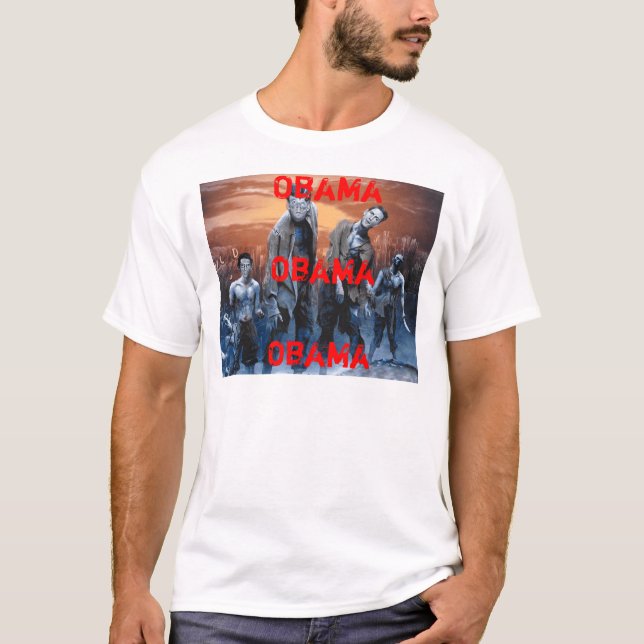 Zombies för Obama T-shirt (Framsida)