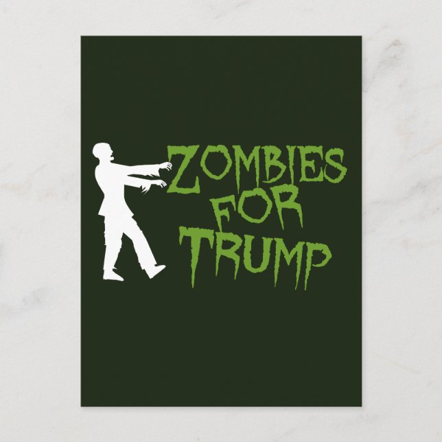 Zombies för Trump Humor Vykort (Framsida)