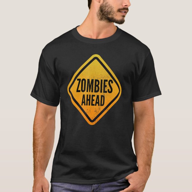 Zombies före för manar vägskylt, kvinnor, pojkar t shirt (Framsida)