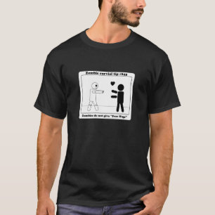Zombies ger inte fria kramar tee shirt