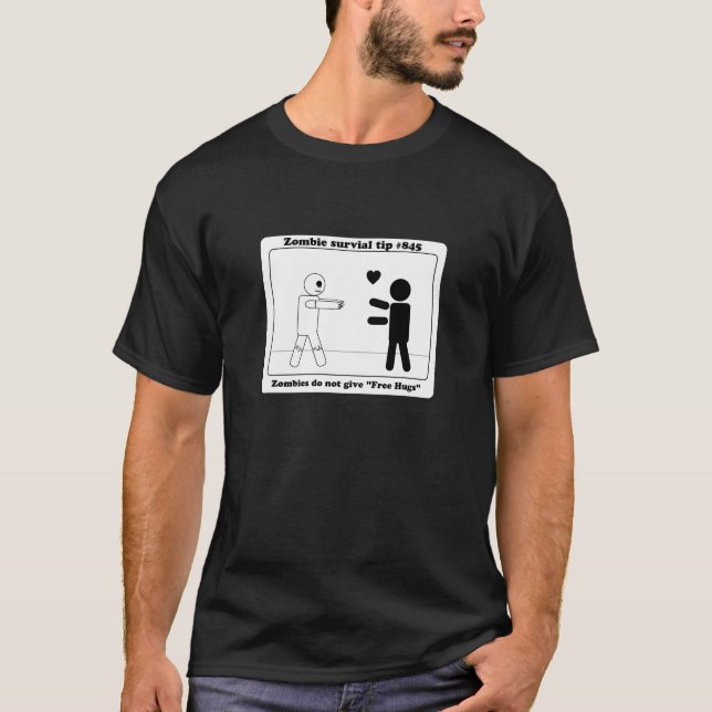 Zombies ger inte fria kramar tee shirt (Framsida)