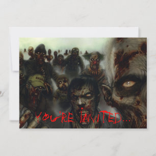 Zombies Halloween-inbjudan Inbjudningar