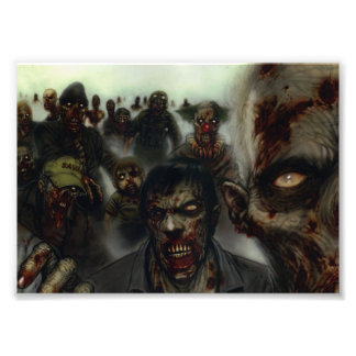 Zombies Halloween Photo Print Fototryck