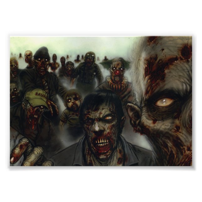 Zombies Halloween Photo Print Fototryck (Framsidan)