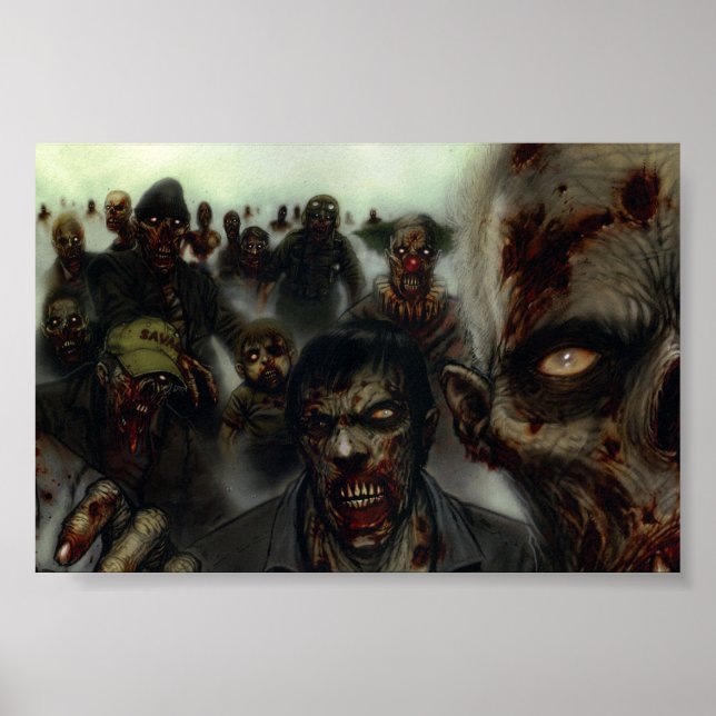 Zombies Halloween Wall Poster (Framsidan)