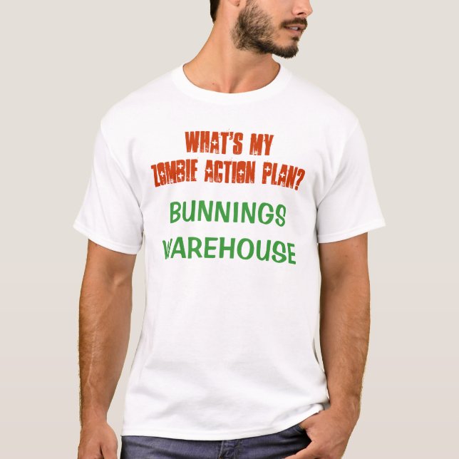 Zombies - handlingsplan tee shirt (Framsida)
