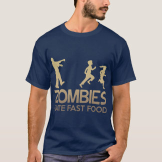 Zombies Hate Fast Food family girl friend family v T Shirt