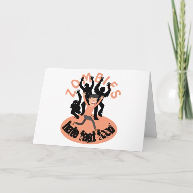 Zombies Hate Fast Food Kort (Framsida)