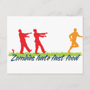 Zombies Hate Fast Food Vykort