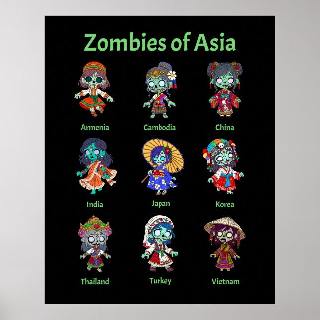 Zombies i Asien Poster (Framsidan)