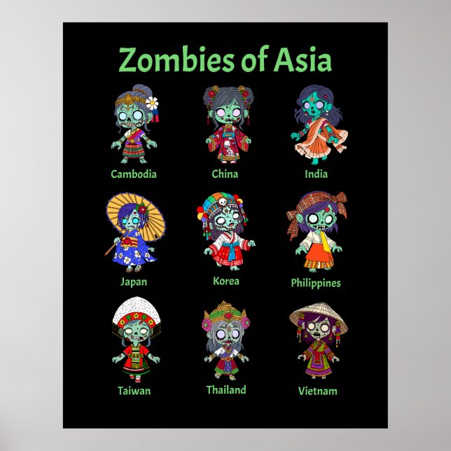 Zombies i Asien Poster (Framsidan)