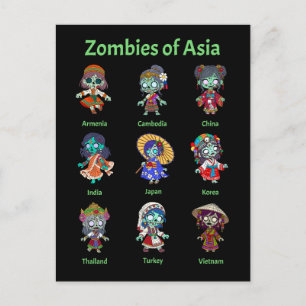 Zombies i Asien Vykort