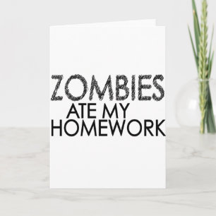 Zombies i min hemläxa kort