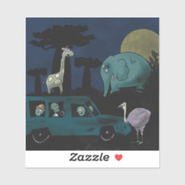 Zombies i Safari Klistermärken