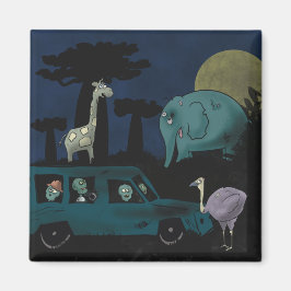 Zombies i Safari Magnet