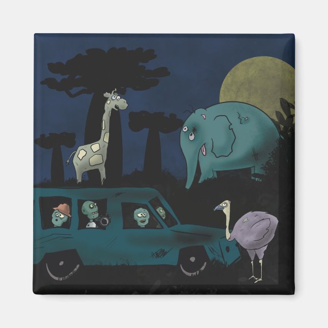 Zombies i Safari Magnet (Framsidan)