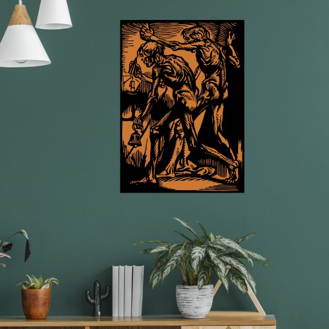 Zombies inuti Halloween Jack-o'-Lantern Pumpkin Poster (Vardagsrum 1)