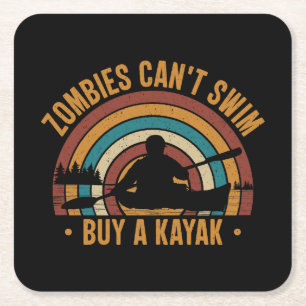 Zombies kan inte Simma köpa en Kayak Underlägg Papper Kvadrat