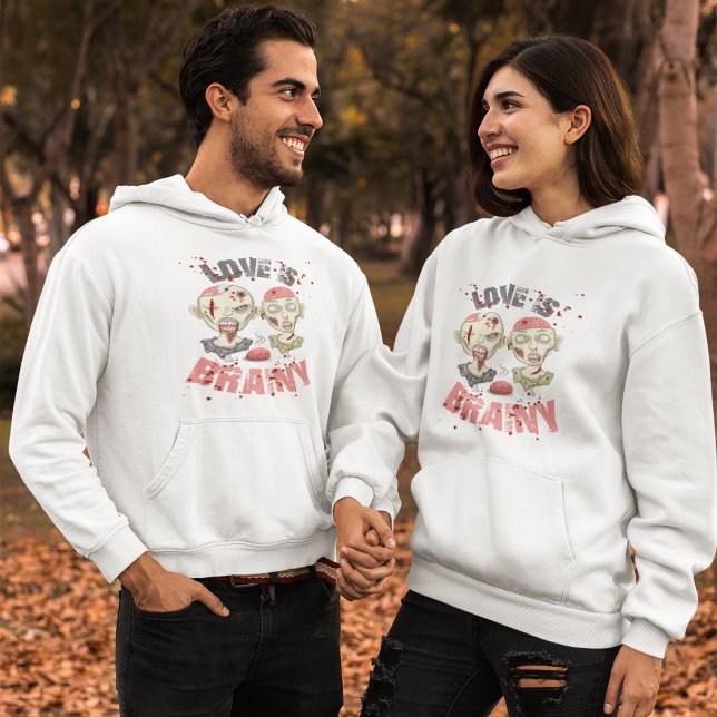 Zombies Kärlek är Brainy Halloween Hoodie (Skapare uppladdad)