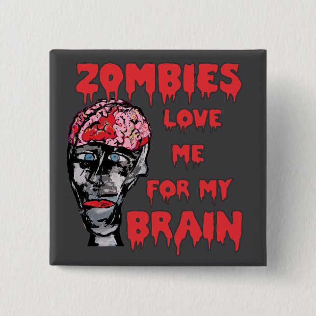 Zombies Kärlek Brain Knapp (Framsida)