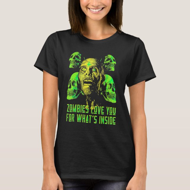 Zombies Kärlek du för Whare Inside Graphic T Shirt (Framsida)
