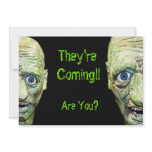 Zombies kommer in på en scary Halloween Dubbla sid