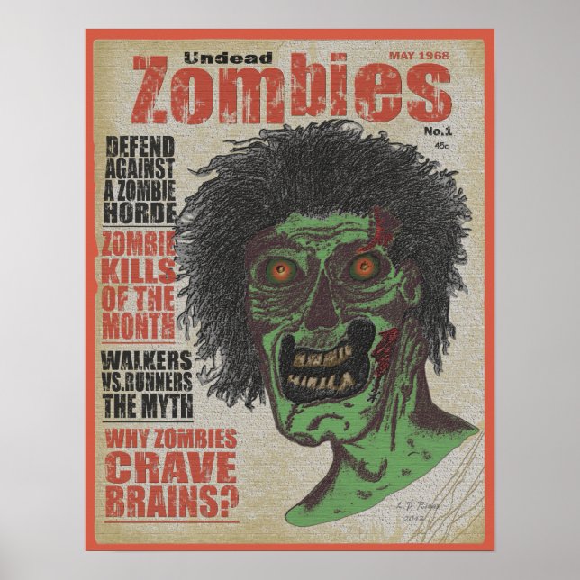 Zombies Odödan Magazine Poster (Framsidan)