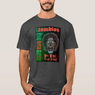 ZOMBIES-Odödan Vi vill ha Orangen Brains T Shirt