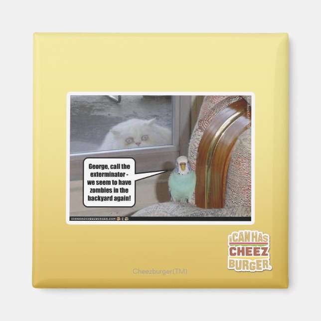 Zombies på bakgården magnet (Framsidan)